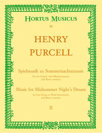 Spielmusik zum Sommernachtstraum Teil 2 fr Streichorchester Partitur (Verlagskopie)