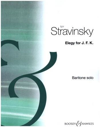 Elegy for J.F.K. for baritone solo (and 3 clarinets) score (en)