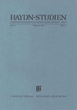 Haydn-Studien Band 1 Teil 2