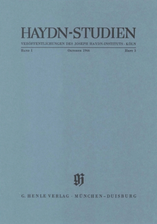 Haydn-Studien Band 1 Teil 3