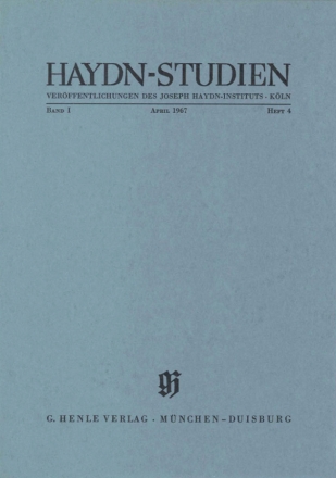 Haydn-Studien Band 1 Teil 4
