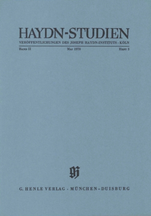 Haydn-Studien Band 2 Teil 3