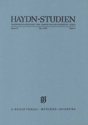 Haydn-Studien Band 2 Teil 3