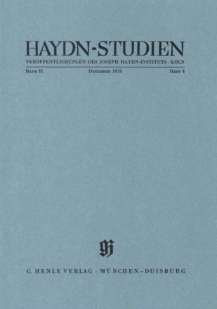 Haydn-Studien Band 2 Teil 4