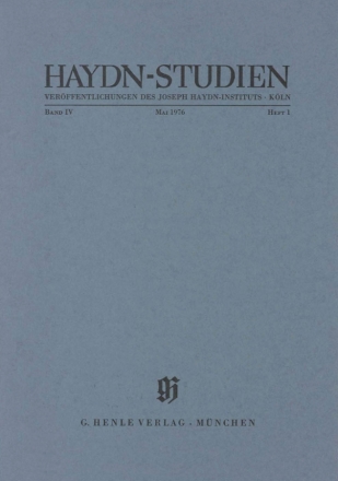 Haydn-Studien Band 4, Heft 1