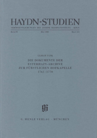 Haydn-Studien Band 4, Heft 3/4