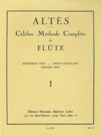 Célèbre méthode complète vol.1 pour flûte (fr/en/dt/cast)