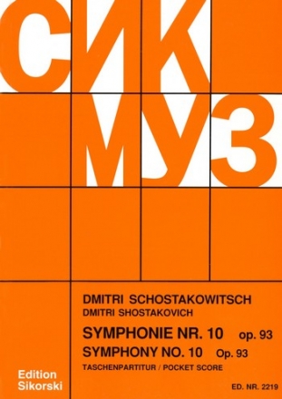 Sinfonie Nr.10 op.93 fr Orchester Studienpartitur