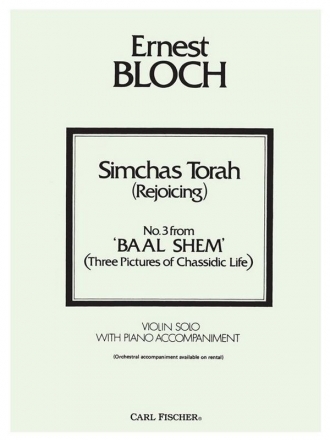 Simchas Torah from Baal Shem for violin and piano baal shem no.3