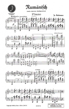 Rumänisch für Violine und Klavier