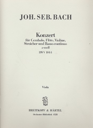 Konzert a-Moll BWV1044 fr Flte, Violine, Cembalo und Streicher Viola
