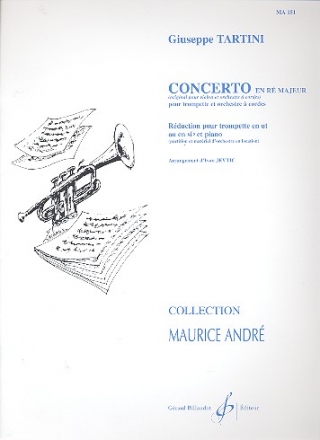 Concerto en re majeur pour trompette et orchestre a cordes edition trompette/piano