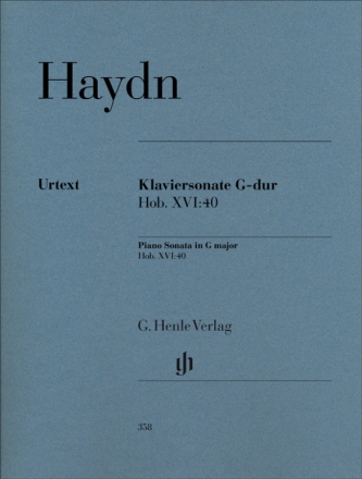 Sonate G-Dur Hob.XVI:40 fr Klavier