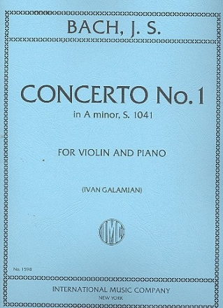 Concerto a Minor BWV1041 for violin and piano