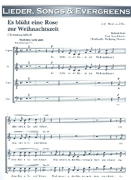 Es blht eine Rose zur Weihnachtszeit fr gem Chor und Klavier Chorpartitur (dt)