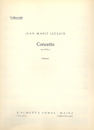 Concerto op.10,1 fr Violine und Streicher Violine solo
