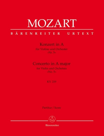 Konzert A-Dur KV219 fr Violine und Orchester partitur