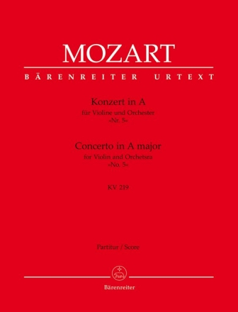 Konzert A-Dur KV219 fr Violine und Orchester partitur