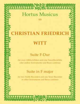 Suite F-Dur  fr 3 Blockflten (SSA) und Bc