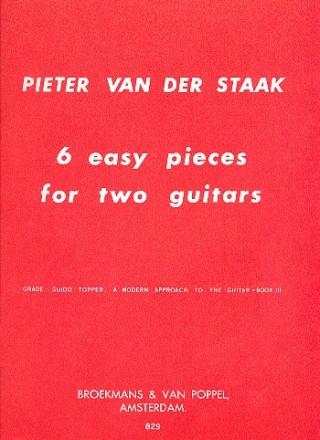 6 easy pieces  for 2 guitars score