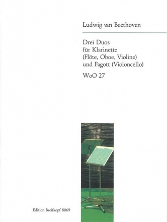 3 Duos Woo27 fr Violine und Violoncello Stimmen