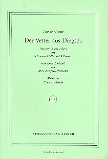 Der Vetter aus Dingsda Libretto (dt)