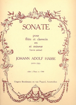 Sonate r mineur op.1 pour flte et clavecin