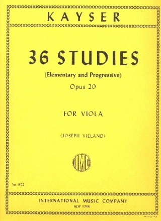 Etudes op.20 for viola