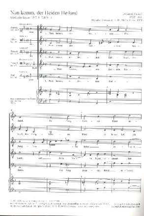 NUN KOMM, DER HEIDEN HEILAND FUER SATB CHOR          PARTITUR (DT) GRAULICH, GUENTER, ED