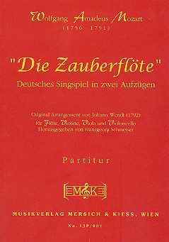 Die Zauberflte fr Flte und Streichtrio Studienpartitur