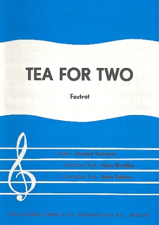 Tea for Two fr Gesang und Klavier Einzelausgabe (dt/en)