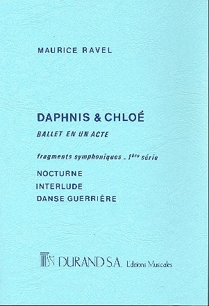 Daphnis et Chloe suite no.1 pour orchestre, partition de poche fragments symphoniques