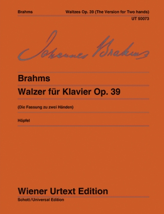 Walzer op.39 fr Klavier zu 2 Hnden