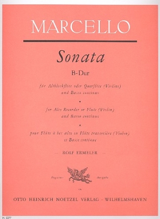 Sonate B-Dur Nr.4  fr Altblockflte und Bc