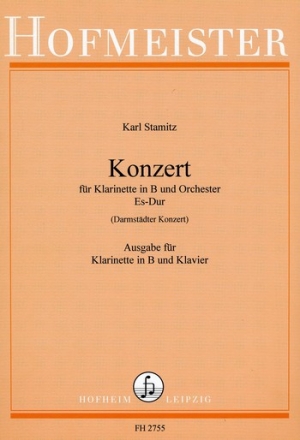 Konzert Es-Dur  für Klarinette und Orchester  für Klarinette und Klavier