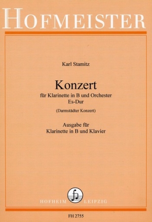 Konzert Es-Dur  fr Klarinette und Orchester  fr Klarinette und Klavier