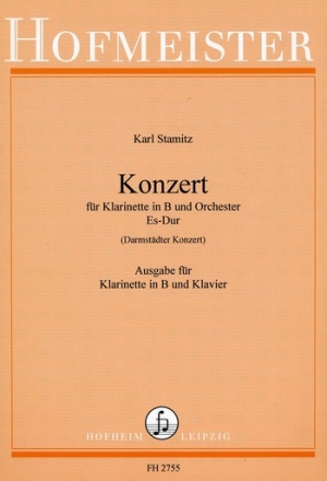 Konzert Es-Dur  fr Klarinette und Orchester  fr Klarinette und Klavier