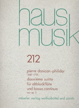 Suitte No.2 aus op.3 fr Altblockflte und bc Partitur und 2 Stimmen