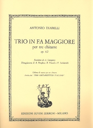 Trio fa maggiore op.62 per 3 chitarre partitura