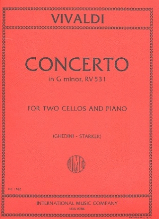Concerto in g Minor FIII:2 (RV531 / P411) for 2 cellos and piano