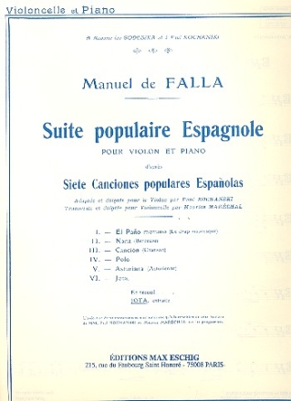 Jota pour violoncelle et piano