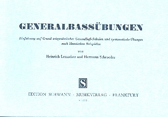 Generalbassbungen fr Orgel (Klavier)