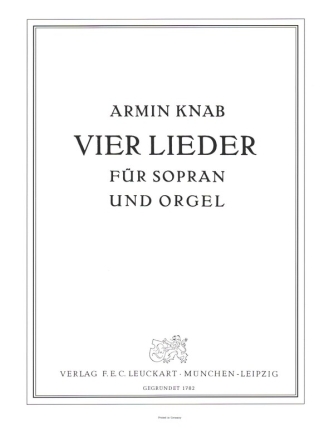 4 Lieder nach alten deutschen Gedichten fr Sopran und Orgel (dt)