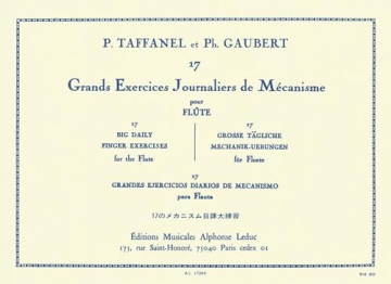 17 Grands Exercices Journaliers de Mcanisme pour flte (fr/dt/en/jap/sp)