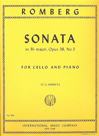 Sonata B flat major op.38,3 for cello and piano