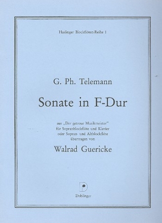 Sonate F-Dur fr Sopranblockflte und Klavier