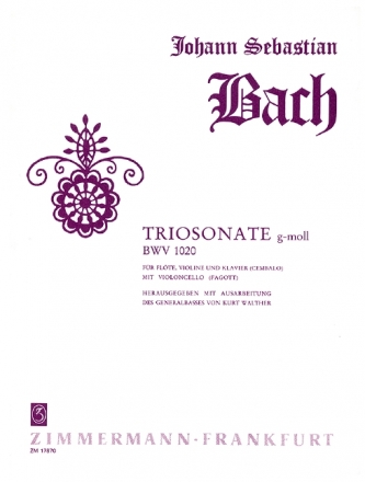 Triosonate g-Moll BWV1020 fr Flte, Violine und Klavier