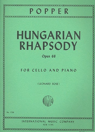 Hungarian Rhapsody op.68 for cello and piano