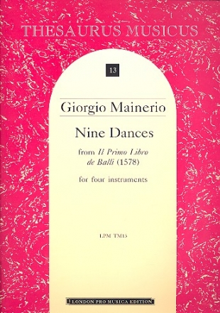 Tnze aus Il primo libro de balli fr 4 Instrumente in SATB-Lage Partitur