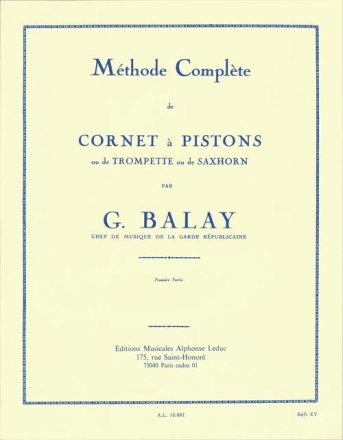 Methode Complete vol.1 pour trompette, cornet a pistons ou saxhorn